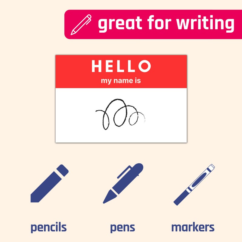 TownStix 250 Pack - Hello My Name is Stickers  Name Tags Stickers Labels - 3"" x 2""  5 Colors - Image 3